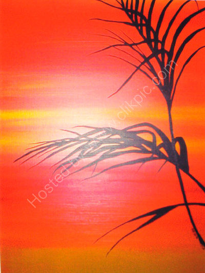 Red Sunset Palm II